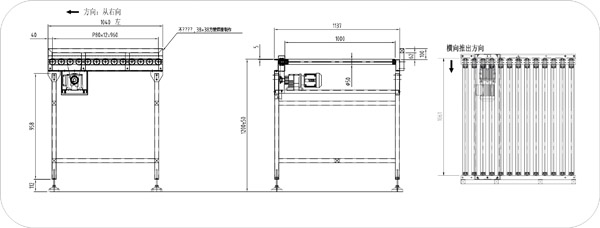 滾筒輸送機(jī)示意圖